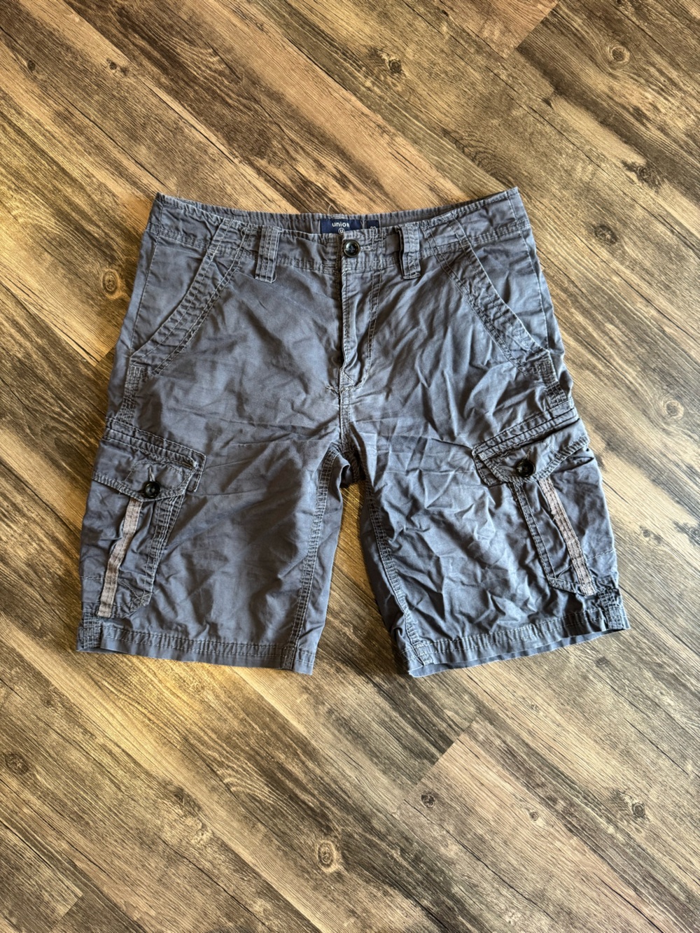 Union Cargo Shorts Men's 32 Regular Fit Blue 100% Cotton Adults Outdoors